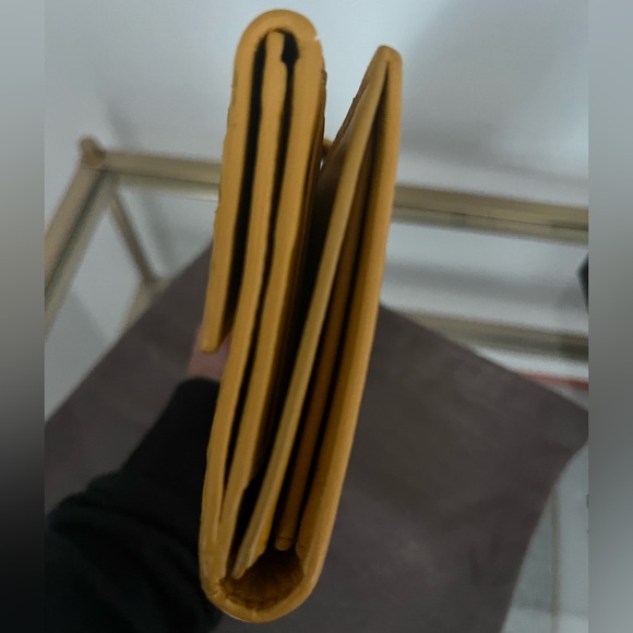 Bottega Veneta Yellow Intrecciato Leather Flap Continental Wallet - Picture 8 of 13